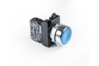 CM Serisi Metal 1NO Yaylı Düz Mavi 22 mm Buton